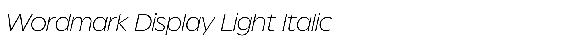 Wordmark Display Light Italic image